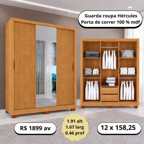 PROMOÇÃO URGENTE - Guarda Roupa GIGANTE Hércules com Portas de Correr