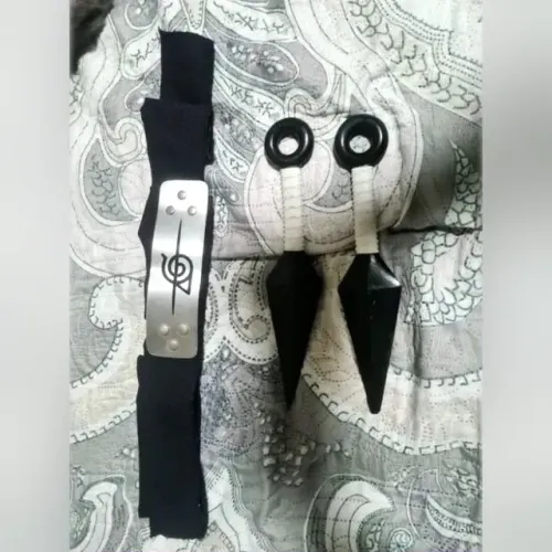 Kit Naruto Cosplay - Bandana Konoha + 2 Kunai