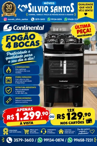 Fogão novo mostruário de loja abaixo do preço do site