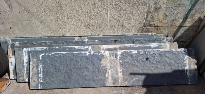 Lote 6 Pedras de Ardósia Cinza 210x45cm - Ideal para Bancadas/Soleiras