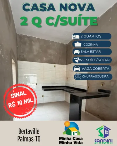CASA 2 QUARTOS - MINHA CASA MINHA VIDA - BERTAVILLE