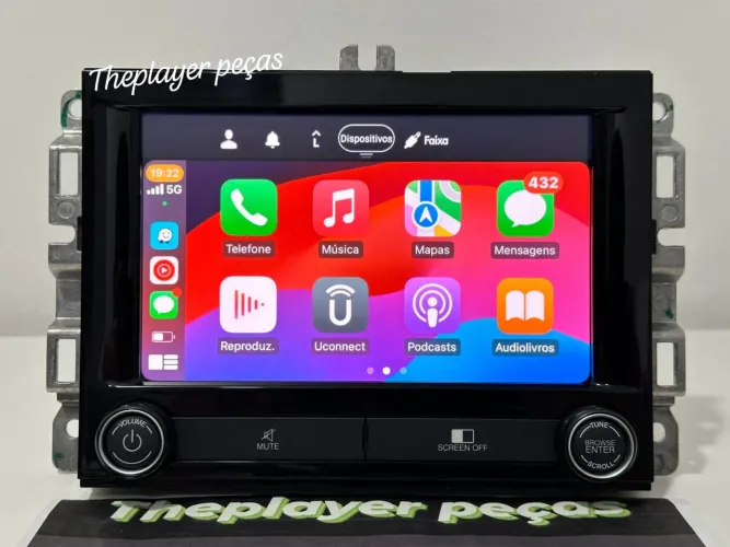 Multimídia Fiat Toro original com código e chicote 