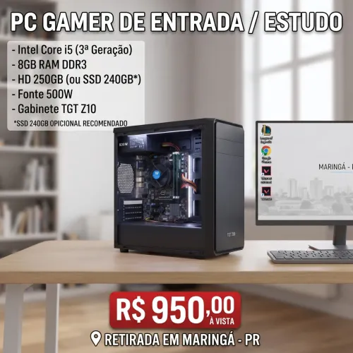 PC Gamer / Trabalho de Entrada - Intel Core i5 - Ótimo Custo Benefício - Maringá