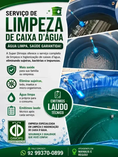 Limpeza de caixa d'água a partir de 380,00