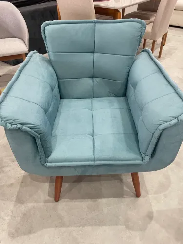 Poltrona Rafaela  Suede Diversas Cores 