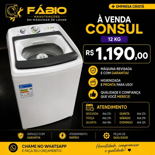 Máquina de Lavar Consul 12kg Revisada com Garantia