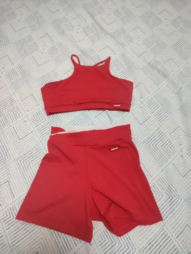 2 Conjuntos fitness short e top Mayui tamanho M