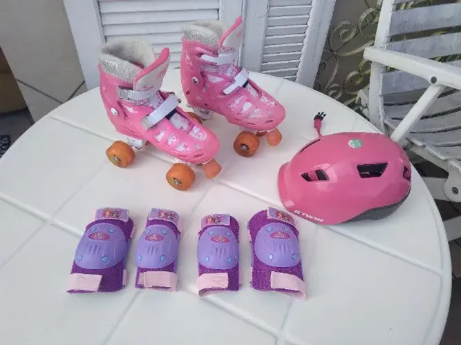 Patins Quad Roller Derby Star Princess Ajustável 32 Ao 36