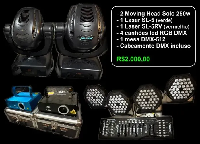 Kit de iluminação profissional a venda