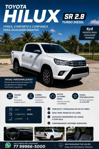 TOYOTA HILUX SR TDI AUTOMÁTICA DIESEL 4X4 2018/2018