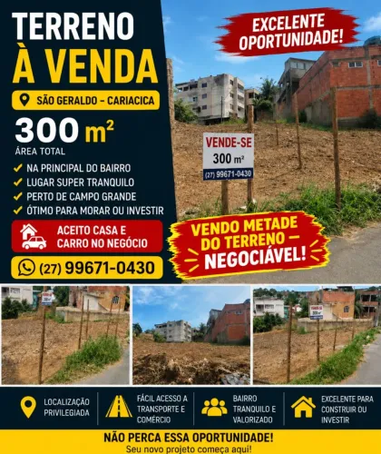 Lote em são Geraldo, negócio a metade do terreno tbm....