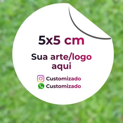 Adesivo Personalizado em papel fotográfico Alta Qualidade