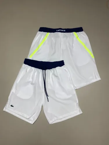 Bermuda Tactel Branco/Azul Marinho