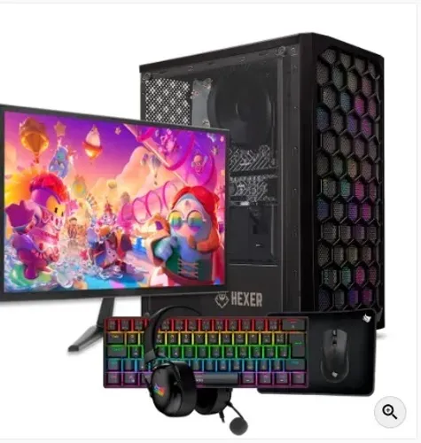 Computador Completo Mancer Draco II, AMD RYZEN 3 3200G, 8GB DDR4, SSD 240GB + Monitor 