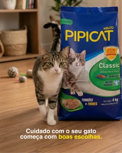 Granulado areia para gatos pipicat