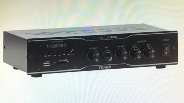 Amplificador - Receiver para Som Ambiente Frahm - Slim 1000 USB/FM