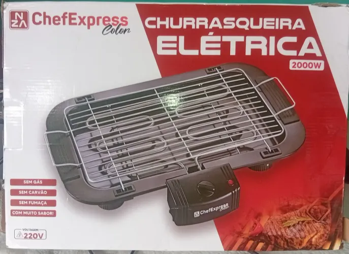 Churrasqueira elétrica nova. Entregamos.