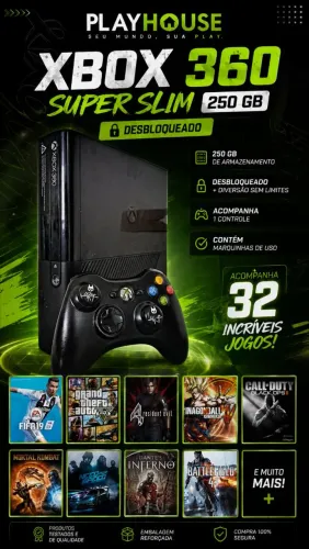 Xbox 360 Super Slim desbloqueado 