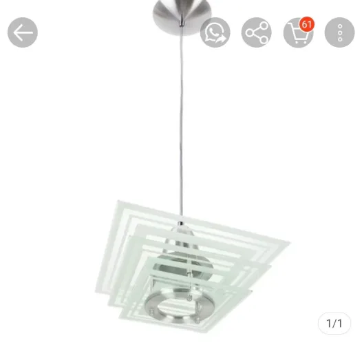 Lustre vidro 3 camadas