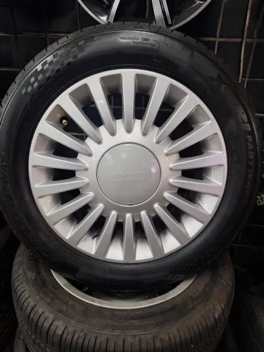 Rodas 15 Fiat 500 + pneus 90% seminovas