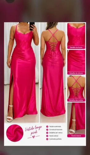 Vestido festa pink