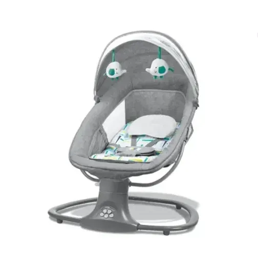 Cadeira de Balanço Automática de Bebê com Bluestooth Mastela - Techno 8104 Verde Estampada