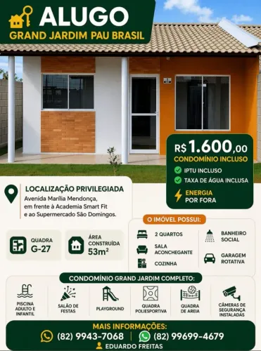 CASA PARA ALUGAR EM CONDOMÍNIO FECHADO