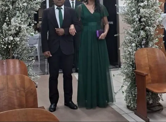 Vestido verde esmeralda