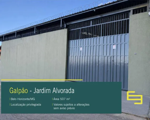 Galpão para alugar em Belo Horizonte MG no bairro Jardim Alvorada