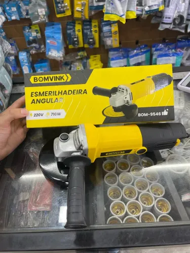 Esmerilhadeira Angular BOMVINK 710W 220V - Nova, Nunca Usada