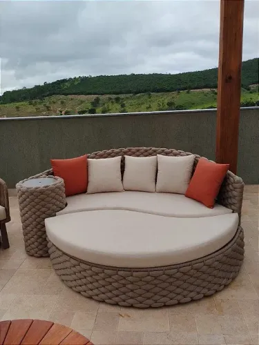 Chaise em tricô náutico