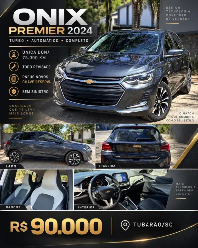 Chevrolet Onix Hatch Premier 1.0 12V TB Flex Aut. 4P 2024