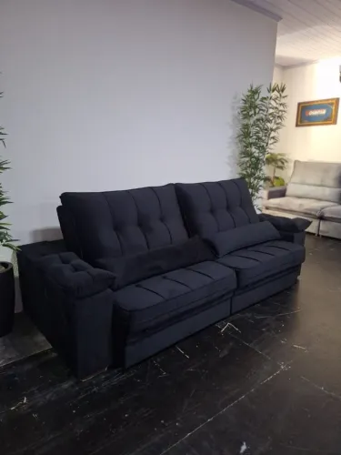 Sofá Retrátil 2.00m - Preto