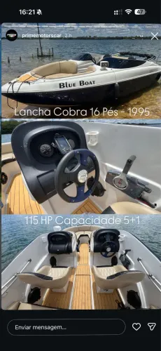 Lancha Cobra 16 Pés Motor Yamaha 115HP