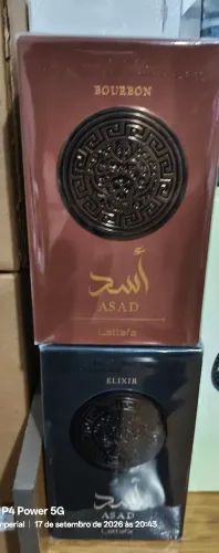 Dois perfumes originais lataffa Black elixir e bourbon 100ml lacrados no Itaim ou Ferraz
