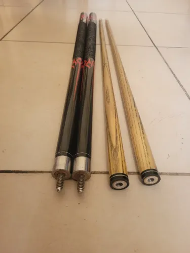 Conjunto de tacos para sinuca desmontáveis, (facilitando o transporte). Leiam todo.       