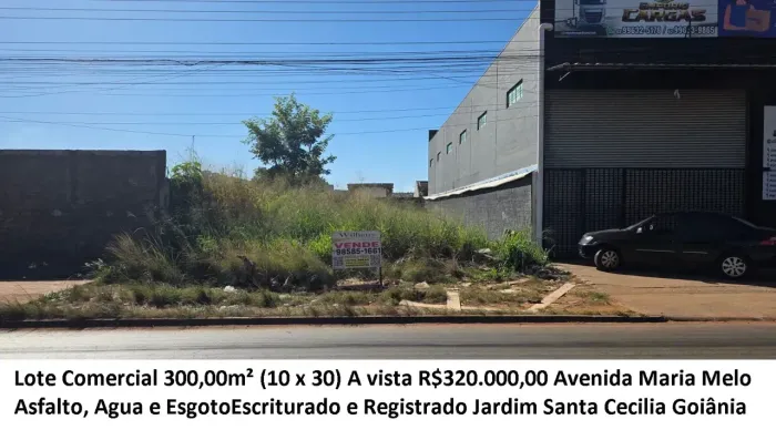 Lote Comercial 300,00m² (Avenida Maria de Melo) Parque Santa Cecilia