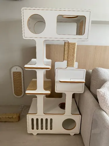 Torre Arranhador Para Gatos Branca