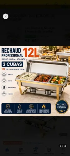 Rechaud dourada 