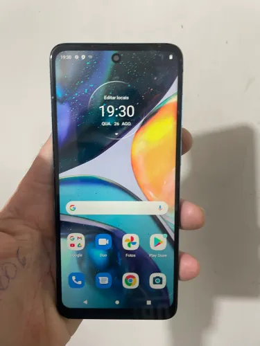 Vendo Celular Motorola Moto G22 c 128 Gigas perfeito capa e Película e Cabo 