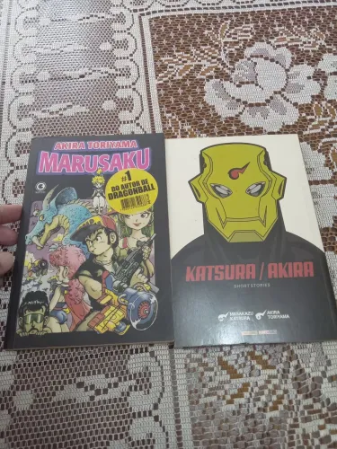 Dois mangás de Akira Toriyama marusaku vol 1 e Katsura/Akira