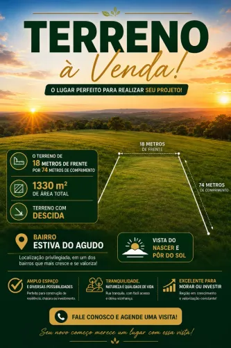 Vende se terreno com ótima vista 