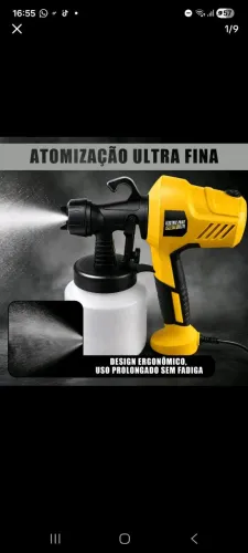Pistola elétrica pulverizadora de tinta