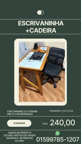 Escrivaninha + cadeira