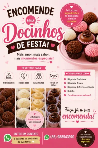Encomenda de docinhos de festa