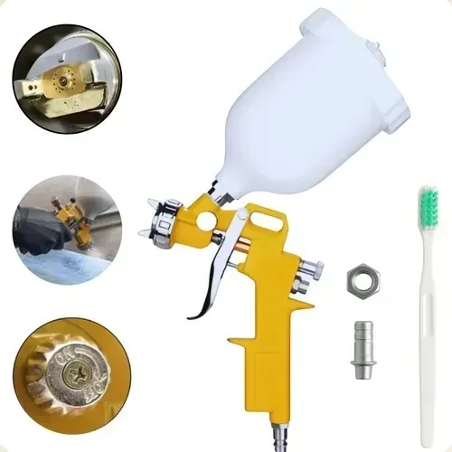pistola alta pressão pintura profissional automotiva 600ml bom-8002