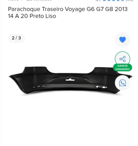 Parachoque do voyage 