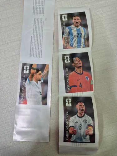 4 Figurinhas Copa do mundo 2026 Coca cola Frederico valverde lautaro virgil joshua