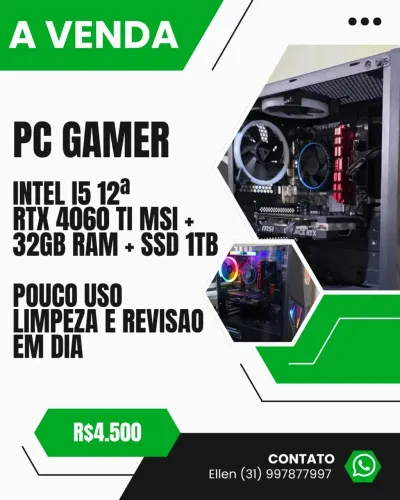 PC Gamer - pouco uso, excelente estado