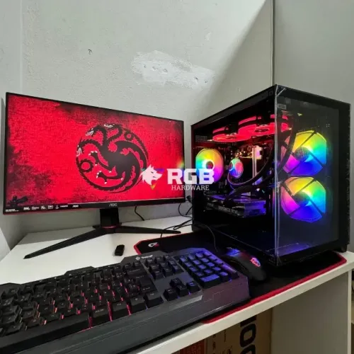 PC Gamer Ryzen 7 5700X RTX 4060 32GB RAM 512GB NVMe A520 Water Cooler Aquário Vidro